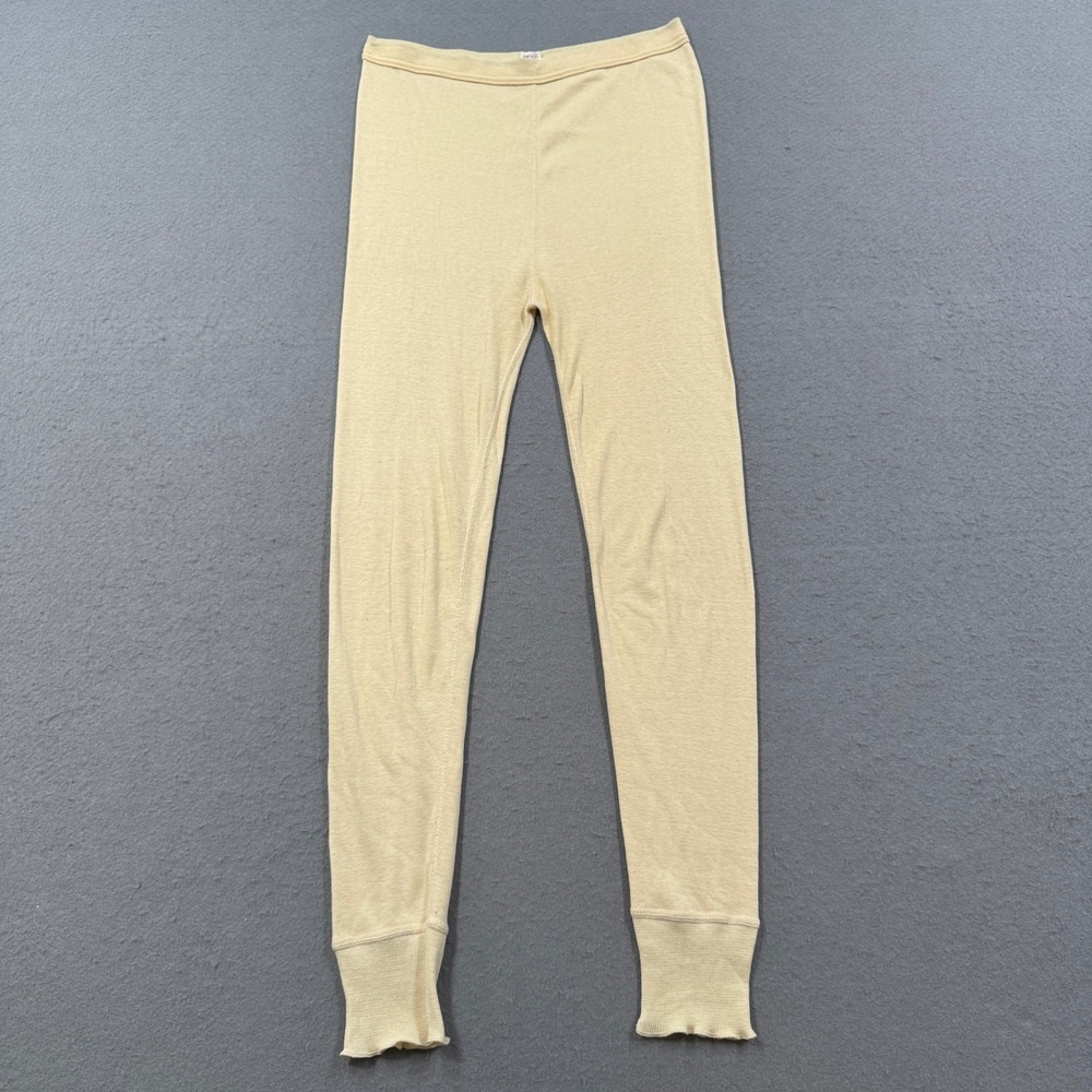 Vintage Stanfield's Thermal Leggings Men's Medium Beige Ankle Loungewear Comfy